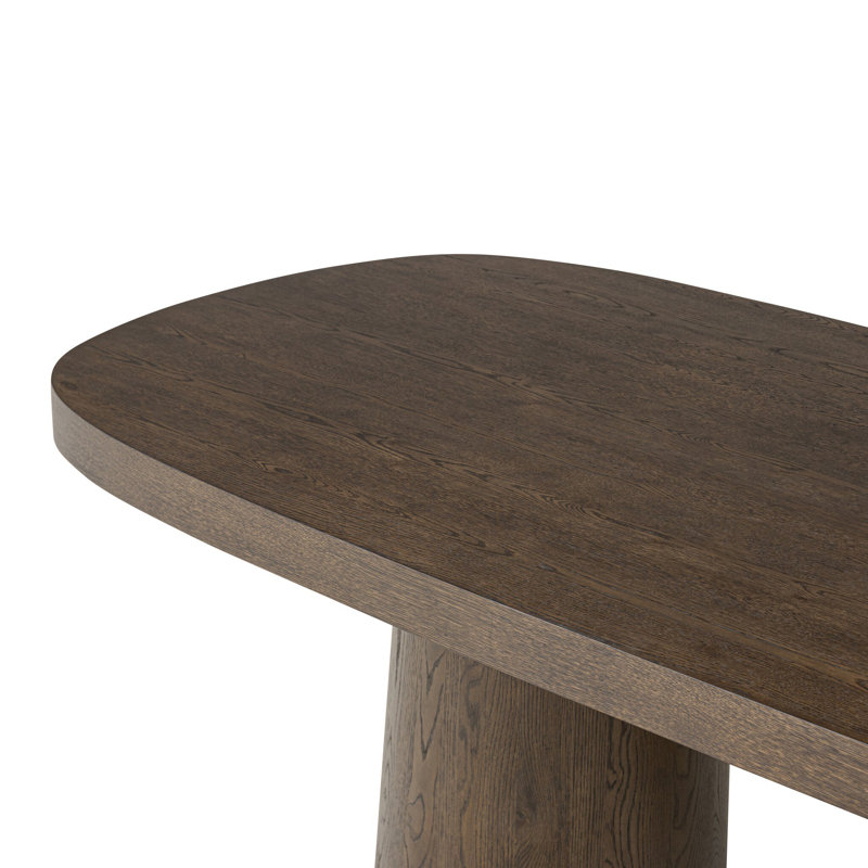 Valen Dining Table-Rustic Brown Oak Veneer