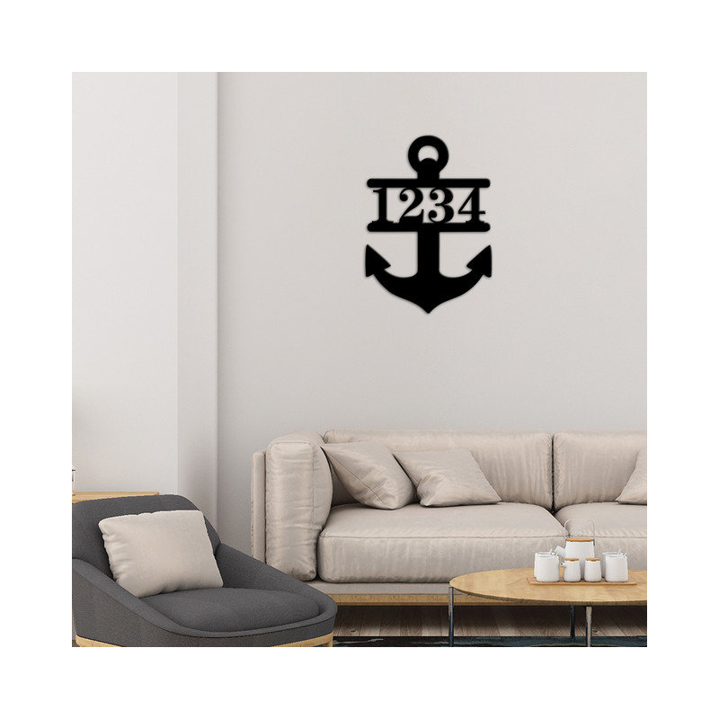 Burnis Water Resistant Steel Text & Numbers Wall Decor