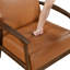 Chaise d'appoint rembourrée en similicuir 1 pièce