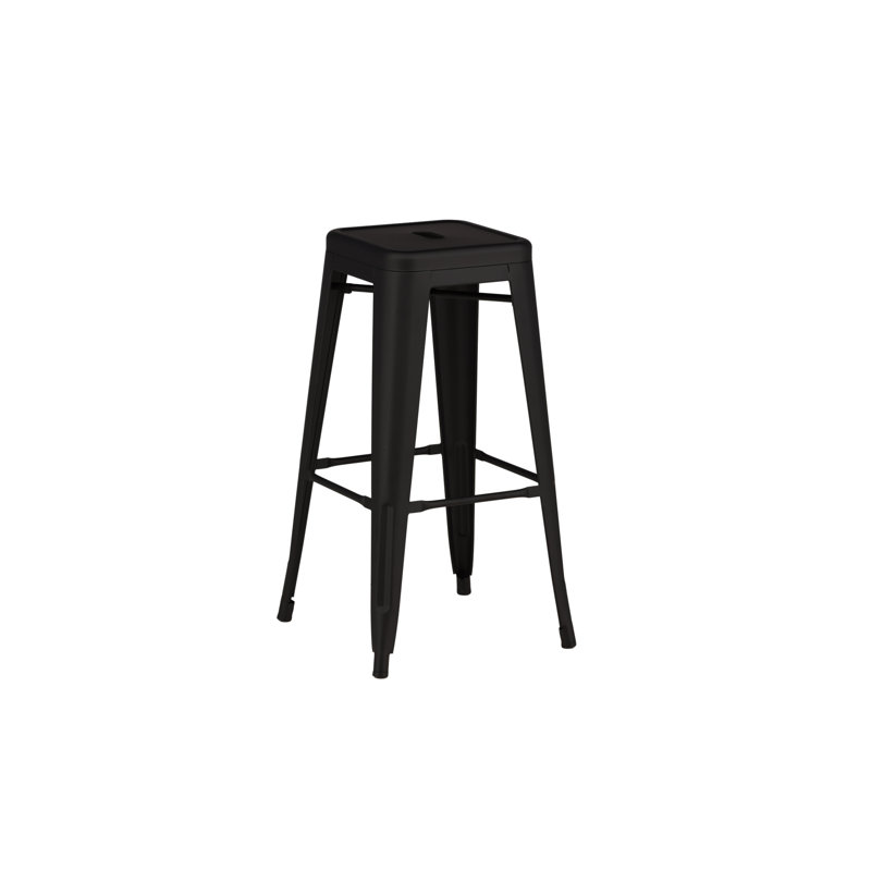 Zara Counter Stool with Metal Frame, Black
