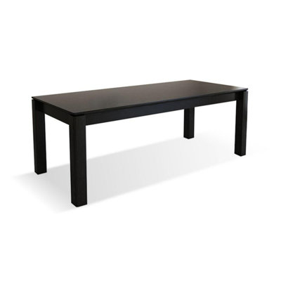 Black Rectangular Solid Dining Table For Dining Room/Kitchen