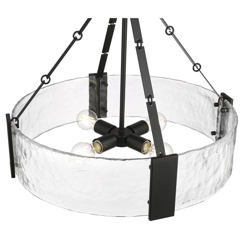 Rezi Pendant - Matte Black, 4, 21" H x 24.25" W x 24.25" D
