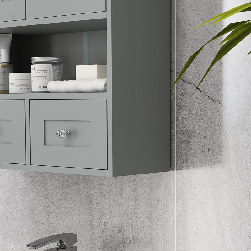 Jolissa Wall Bathroom Cabinet, Grey