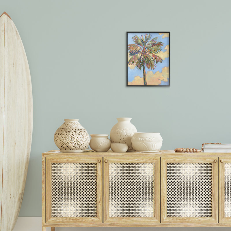  «Summer Santa Rosa Palm», estampe numérique par Paul Brent, H 20 po x l 16 po, Giclée encadrée noir minuit