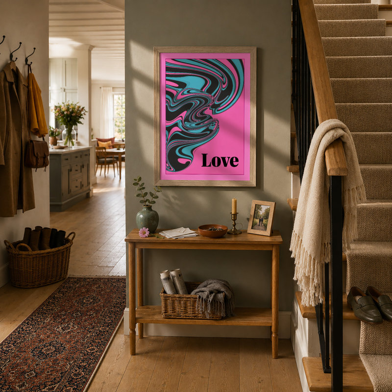 Love In Motion Modern - Print, A1 - 84.1 x 59.4 cm, Oak