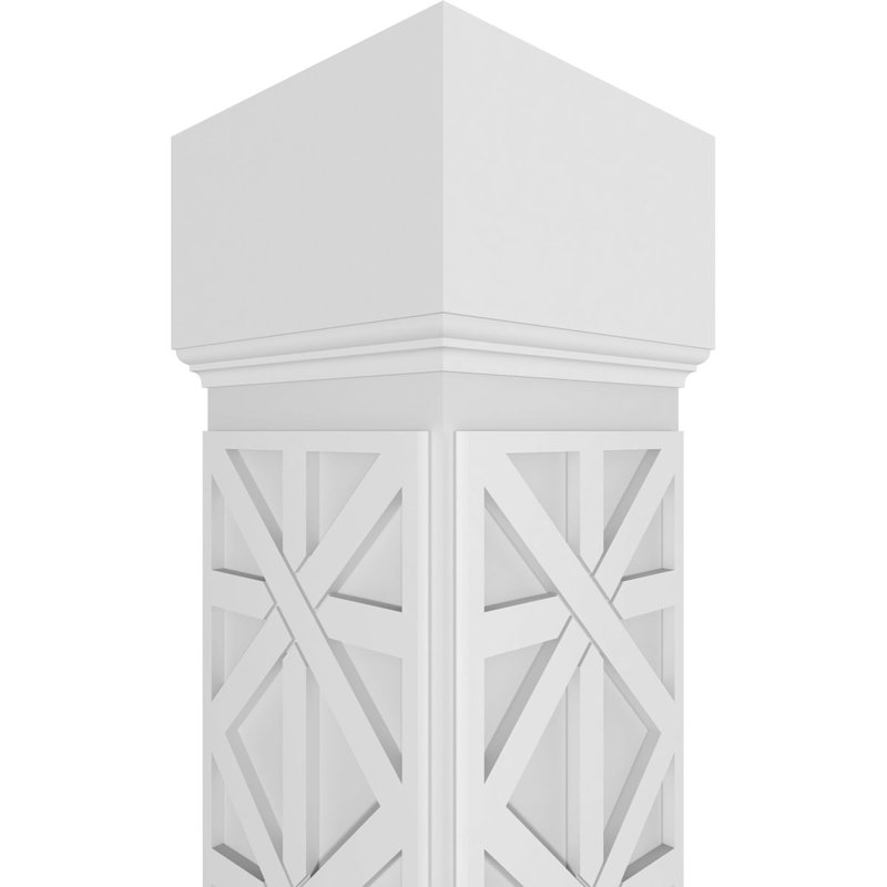 Colonne carrée impériale carrée Craftsman, H 108 po x l 11,62 po x P 11,62 po