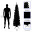 Mince arbre de Noël artificiel avec support en métal pliable