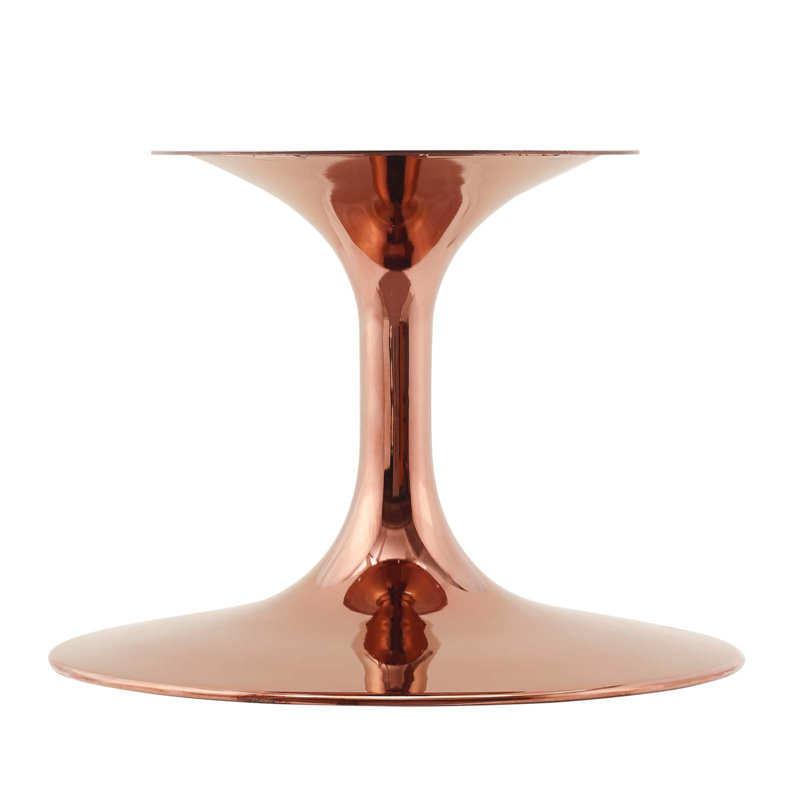 Lippa Oval Artificial Marble Coffee Table, 15.5" H x 48" L x 27.5" W, Rose