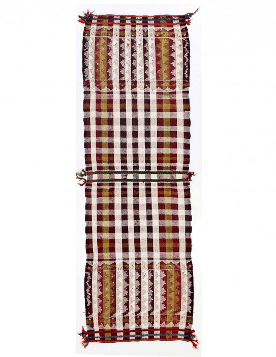 Fine Hand woven Flat Weave vintage Sumak 2'8"X 8'2"