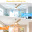 Ventilateur de plafond intelligent avec lumière DEL à intensité variable avec mémoire, moteur CC réversible silencieux, minuterie (1H / 4H / 8H)-1304490249-1304490255