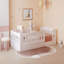 Lit plateforme simple en bois avec garde-corps, blanc-575322835-575322836