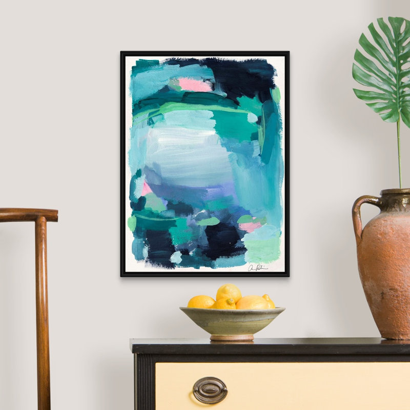 « January Capri » par Amira Rahim, reproduction d’art sur toile, H 26 po x l 20 po x P 1,75 po, Toile avec cadre noir