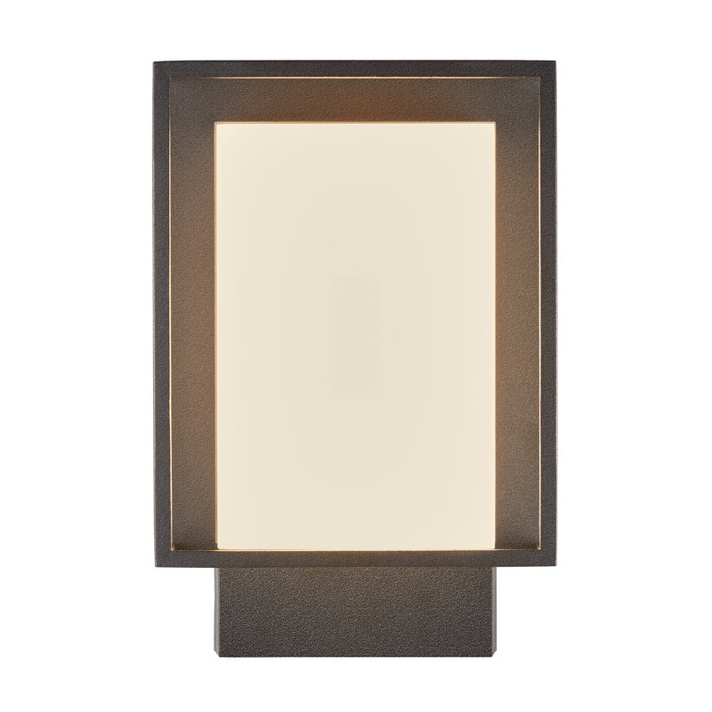Black 22.1cm H Integrated LED Outdoor Wall Lantern
