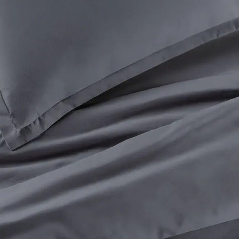Ensemble de housse de couette simple plissée gris Serta Simply Clean, Gris