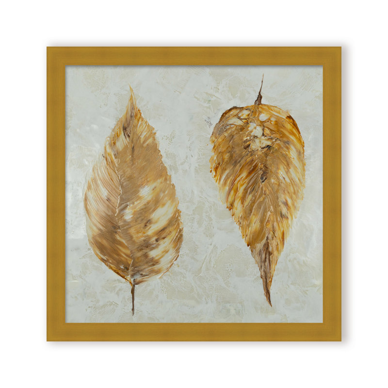 Nature Inspired "Autumn’s Gold" Canvas Wall Art By , 12" H x 12" W x 1.125" D, Framed Print, Gold