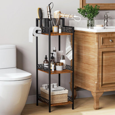 3-tier Bathroom Shelf Organizer With Hook