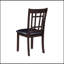 Ensemble de 2 chaises d'appoint élégantes en bois avec sièges confortables en similicuir noir, parfait pour les intérieurs modernes et traditionnels.