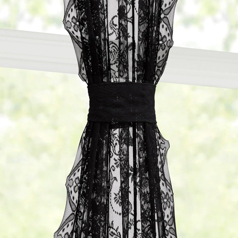 Paire de rideaux semi-transparents avec passe-tringle Bergerac, L 52 po x L 72 po