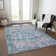 Machine Washable Indoor/Outdoor Xhevrie Denim Rug
