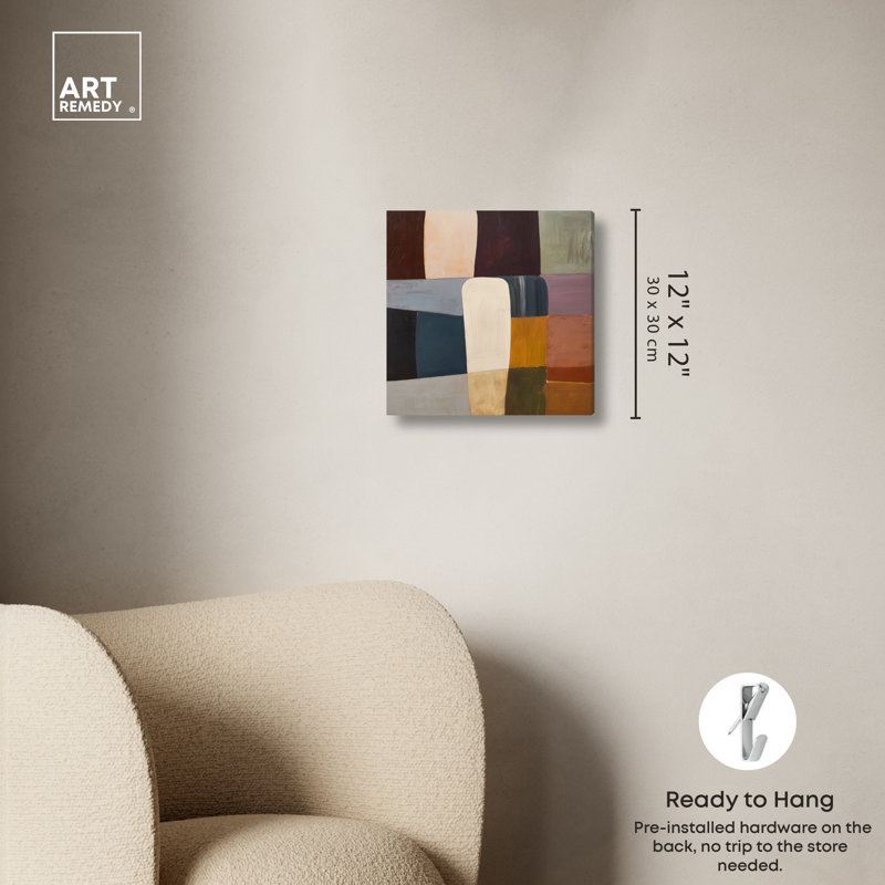 Colour Panels II Canvas Print Modern Wall Decor by , 12"H x 12"W, Gallery Wrapped