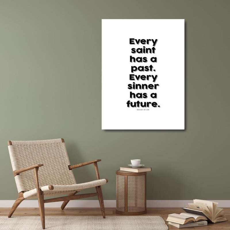 «Red Barrel Studio®», art sur toile tendue à la galerie ArtsyQuotes, titre: Oscar Wilde Citation: Every Saint has a Past
