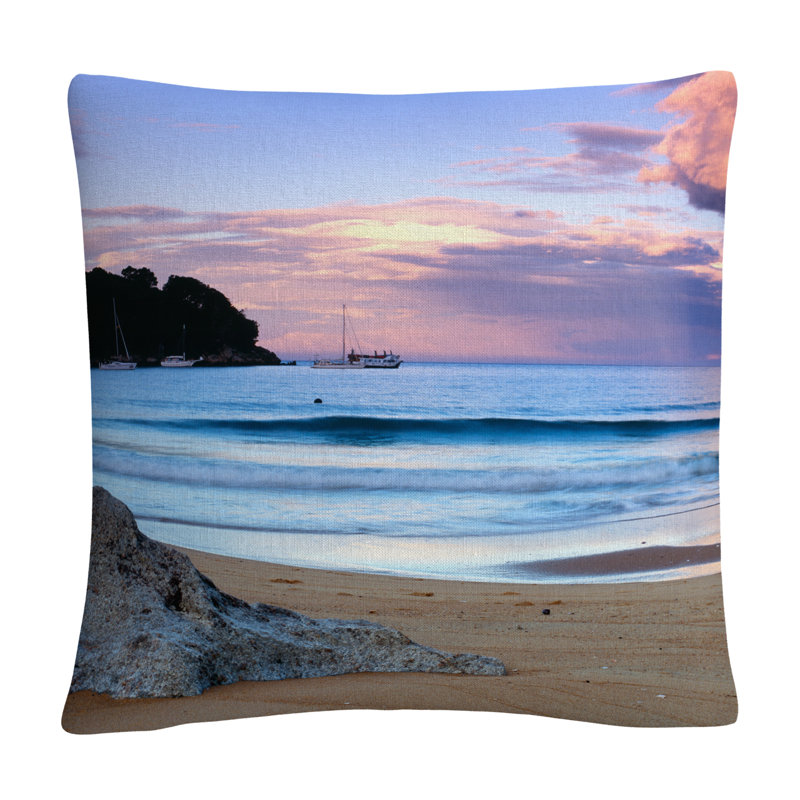 Coussin décoratif coucher de soleil kaiteriteri David Evans