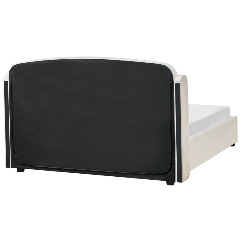 Upholstered Lift Up Storage Ottoman Bed, Kingsize  (190 x219 cm), White