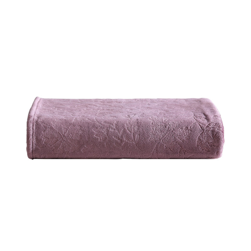 Jeté en peluche Eddie Bauer, Mauve