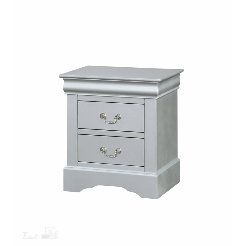 Table de chevet élégante avec 3 tiroirs et poignées dorées, un meuble de chambre à coucher élégant et fonctionnel