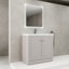 Meuble-lavabo sur pied 36 po avec lavabo en résine et 2 portes d'armoire à fermeture en douceur