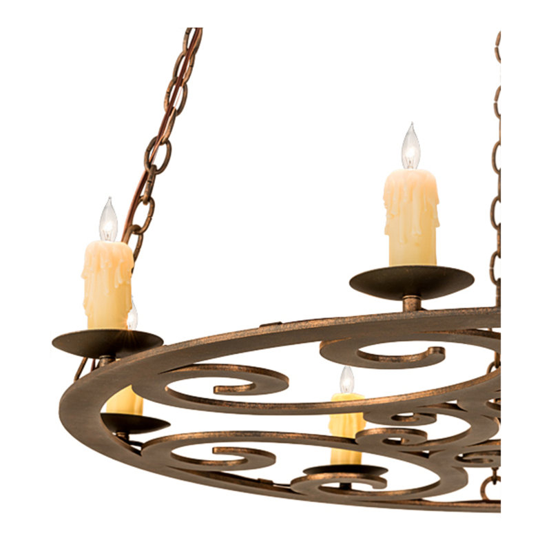 Luminaire suspendu fantaisie tabac 8 lumières Icenhour