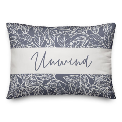 Housse et insert pour coussin d'extérieur rectangulaire Unwind Leaves 17