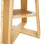Table de salle à manger ronde extensible de 110 à 150 cm pour 4 à 6 personnes, table de cuisine transformable en ovale avec rallonge amovible, piètement en croix et tablette de rangement-2072055103