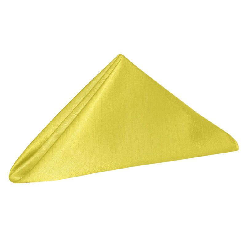 Yulia Silk Square Napkin, Lemon, 20" x 20"