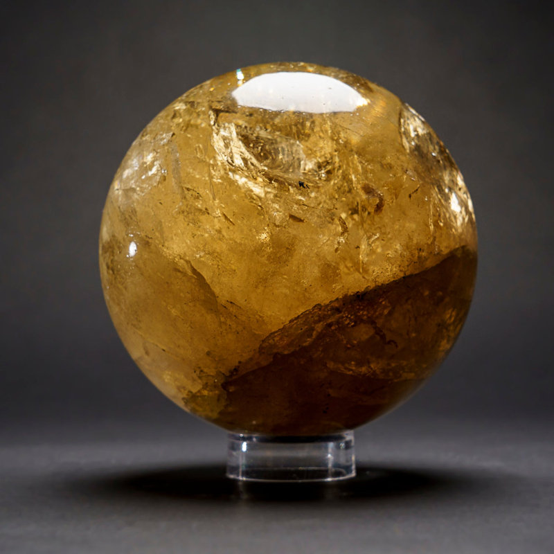 Genuine Polished Smoky Quartz Sphere from Brazil (4.5", 6.5 Lbs)