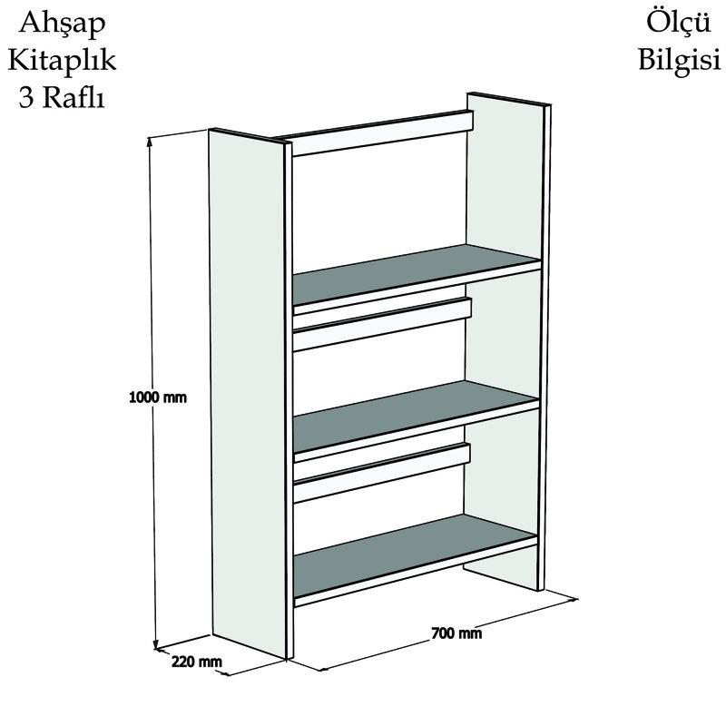 Bibliothèque standard en bois massif H 39,37 "x l 27,56" Khaleesi