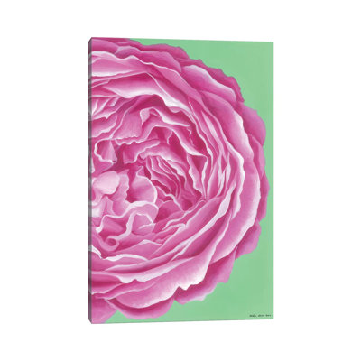 Pink Rose 1 Piece Wrapped Canvas Painting