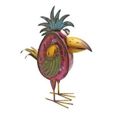 Sculpture Collin, oiseau tropical rose