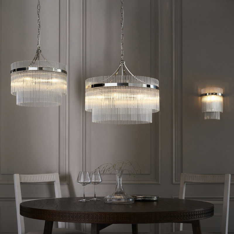 Geira 5 - Light Unique/Statement Chandelier, Bright Nickel