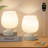 Touch Bedside Table Lamp Set Of 2 - Modern Nightstand With USB-C&A Charging, 3-Way Dimmable LED Desk Lamp, White Opal Glass Shade