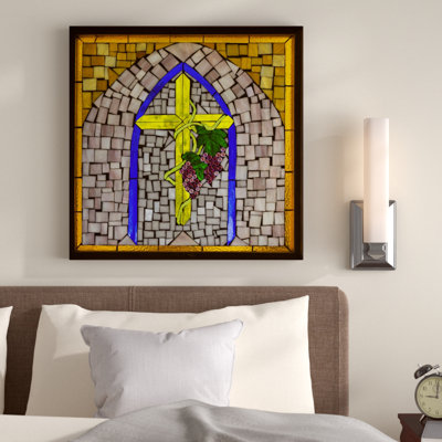 « crossed vitrail i », reproduction d’impression sur toile tendue