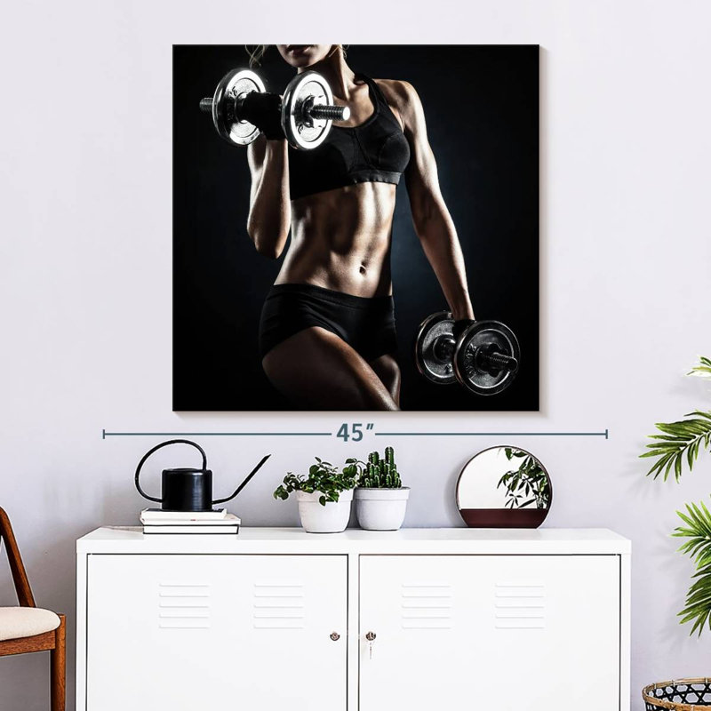 Sireci Weightlifting Female Athlete, 33" H x 33" W