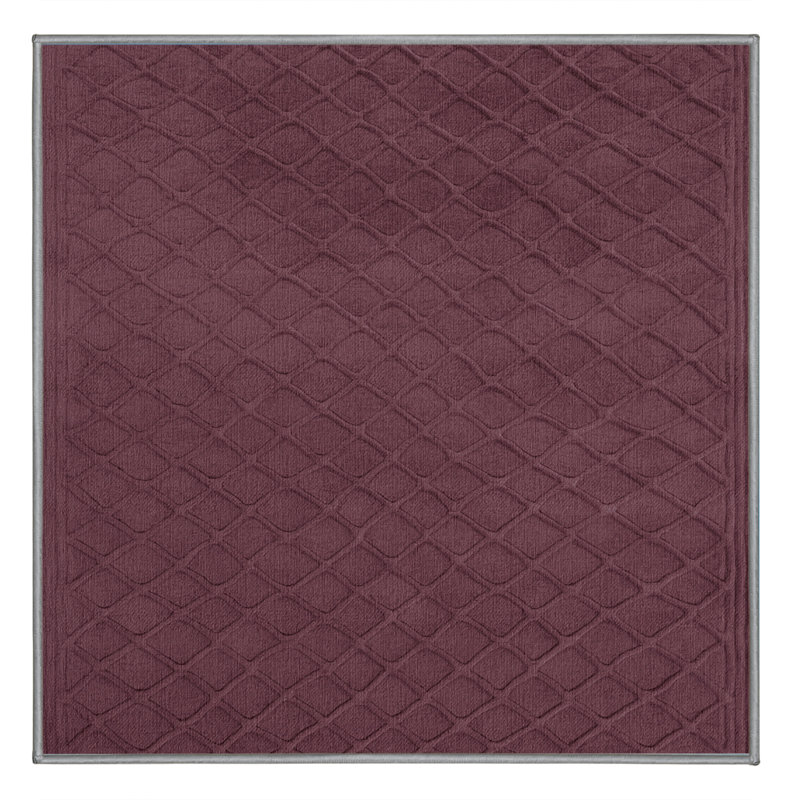 Machine Washable Trellis Brown Area Rug, Square 3'