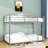 Twin Over Twin Metal Bunk Bed With Ladder And Guardrails-117381591