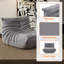 Fauteuil à billes et chaise longue, canapé en mousse et fauteuil de jeu sur pied (gris microfibre)-105551693