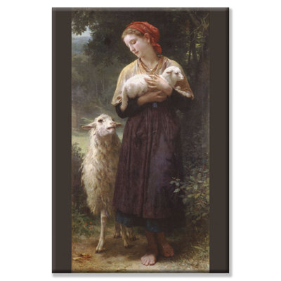 The Newborn Lamb by William Adolphe Bouguereau - Wrapped Canvas Graphic Art