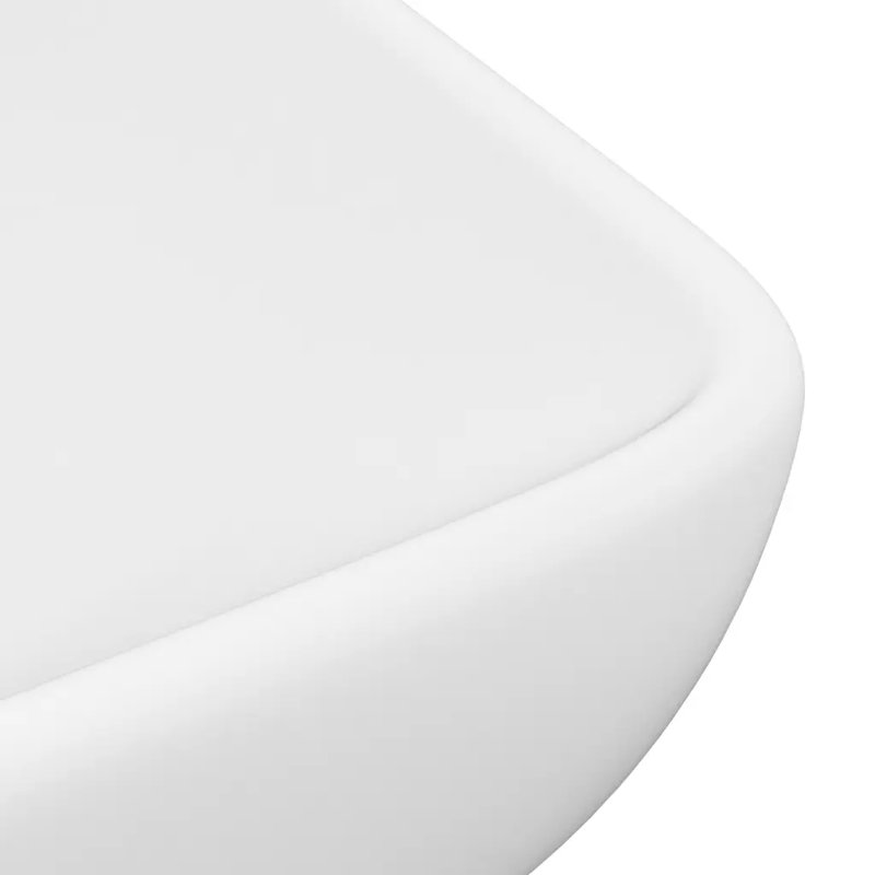 Belfry Bathroom Mcneely 710mm L x 380mm W Ceramic Rectangular Sink, White