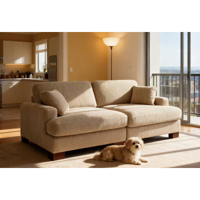 Mordecai 89 " Corduroy Sleeper Sofa