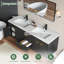 Ensemble de meuble-lavabo mural cannelé 60 po Adonia -1010943735