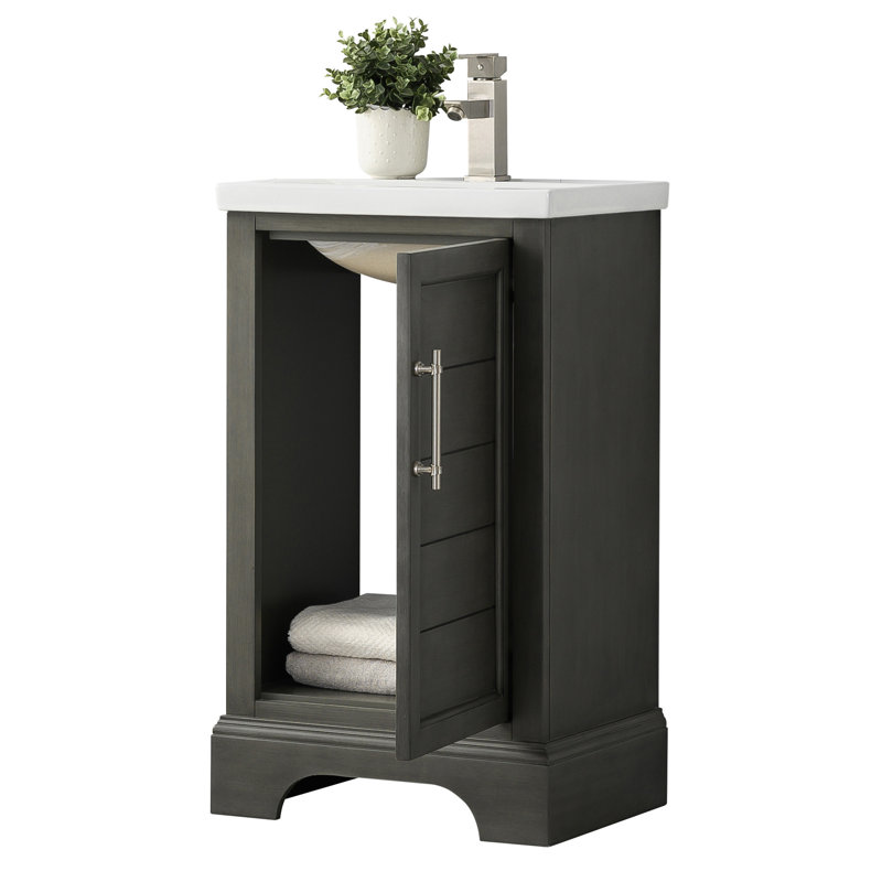 Ensemble de meuble-lavabo simple 20 po , Gris argenté